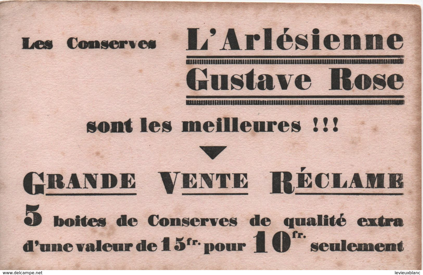 Buvard Publicitaire Ancien/Alimentaire /Conserves L'ARLESIENNE/G Rose/Montrouge/Lorient/vers 1940-1960     BUV526 - Levensmiddelen