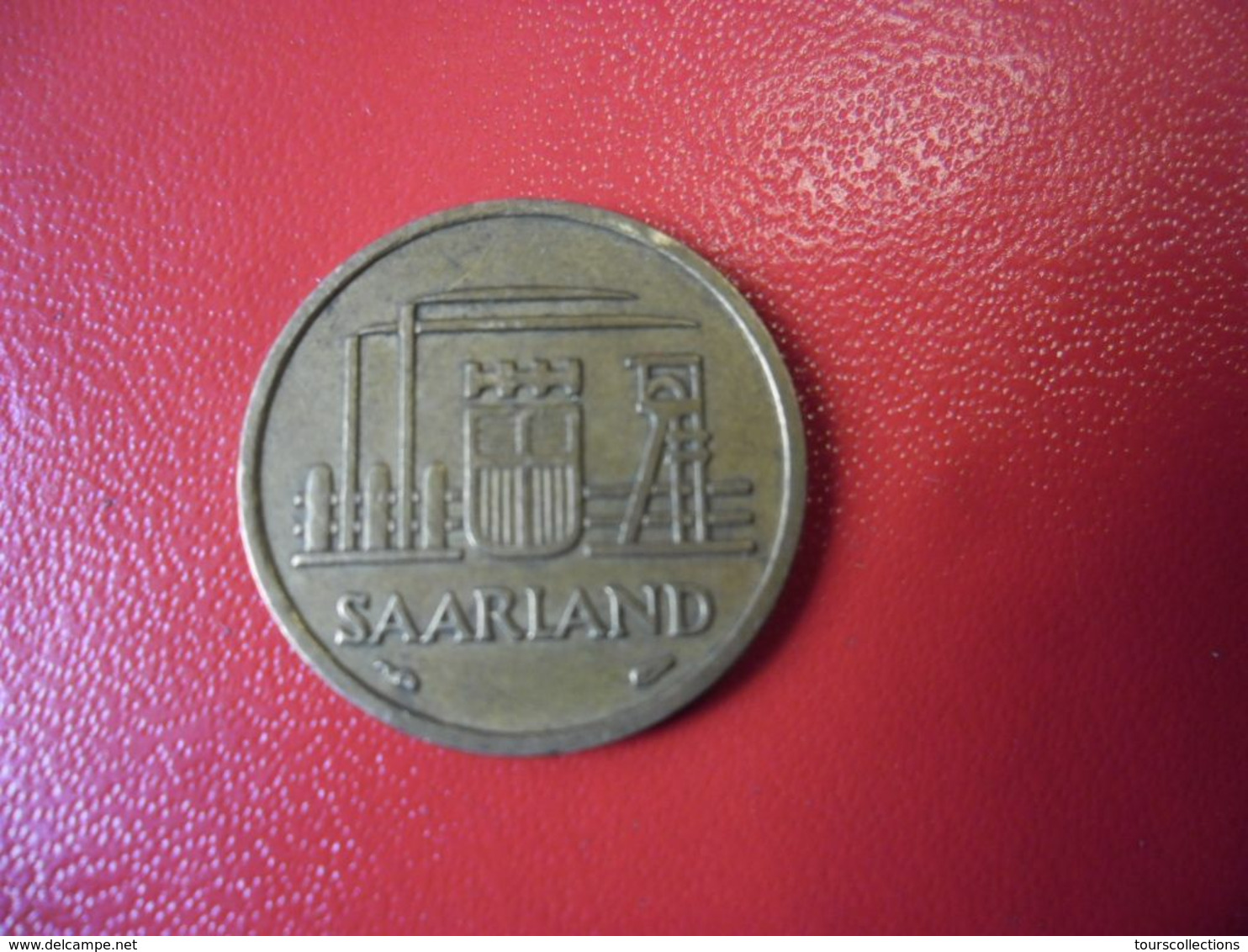 SARRE SAARLAND ZEHN FRANKEN 1954 10 FRANCS CU - ALU - Otros & Sin Clasificación