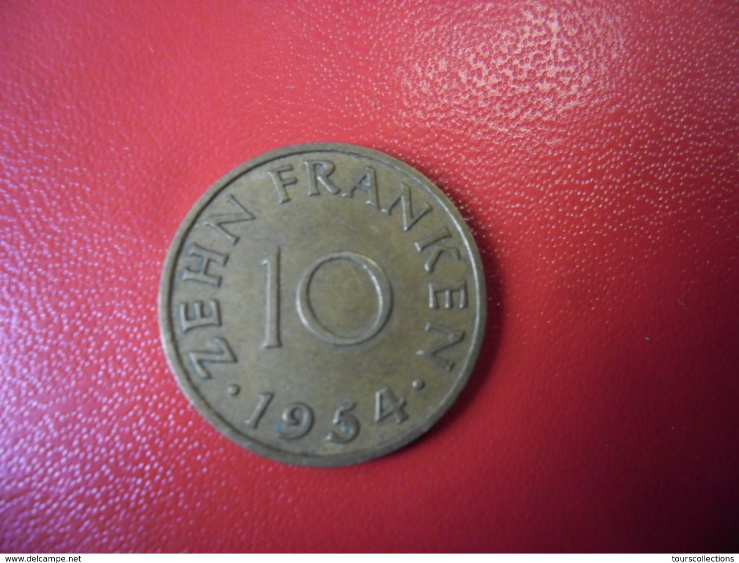 SARRE SAARLAND ZEHN FRANKEN 1954 10 FRANCS CU - ALU - Otros & Sin Clasificación