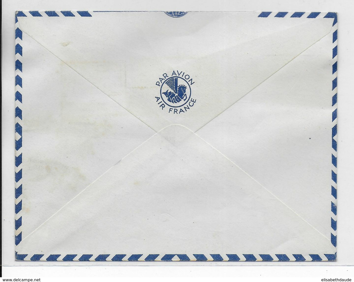 1952 - TUNISIE - ENVELOPPE Par AVION  25° ANNIVERSAIRE De La 1° LIAISON POSTALE AERIENNE AIR FRANCE De TUNIS => PARIS - Storia Postale