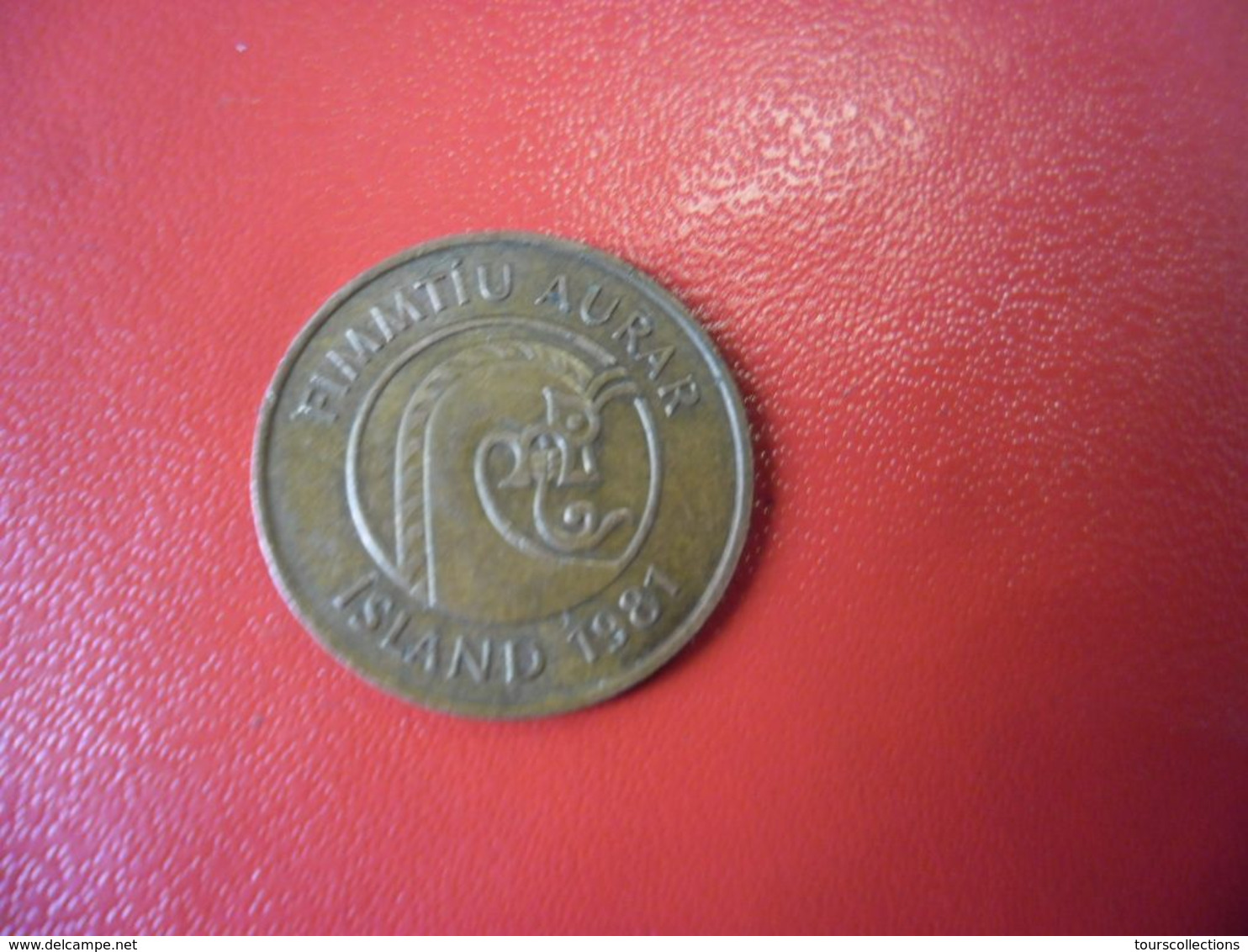 ISLANDE - LOT De 2 Monnaies De 1981 - 50 Aurar Crevette Et Dreki Le Dragon 1 KR Poisson Morue Cabillau Et Géant Bergrisi - Iceland