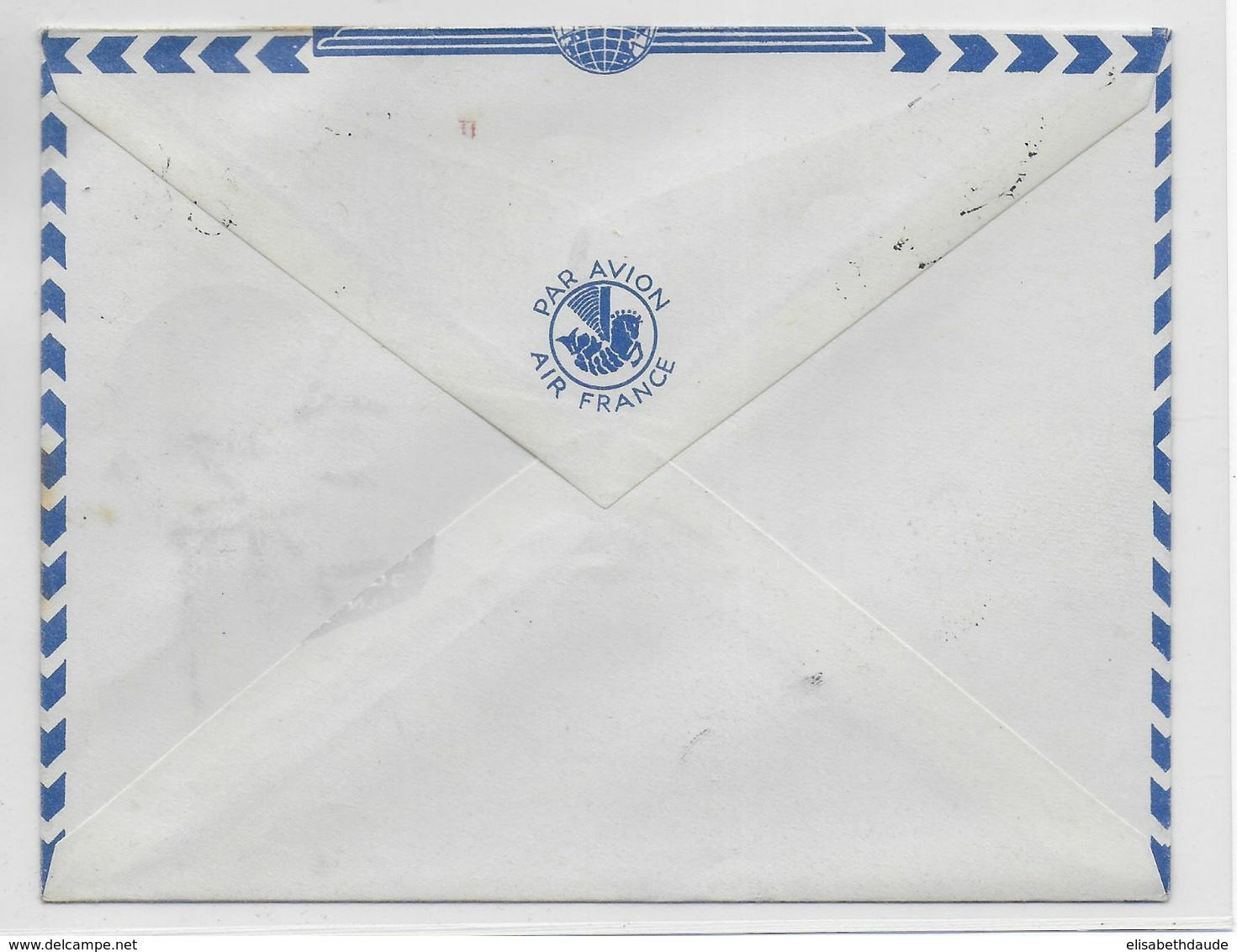 1947 - TUNISIE / CHINE - ENVELOPPE Par AVION 1° LIAISON POSTALE AERIENNE AIR FRANCE De TUNIS => SHANGHAI - Cartas & Documentos