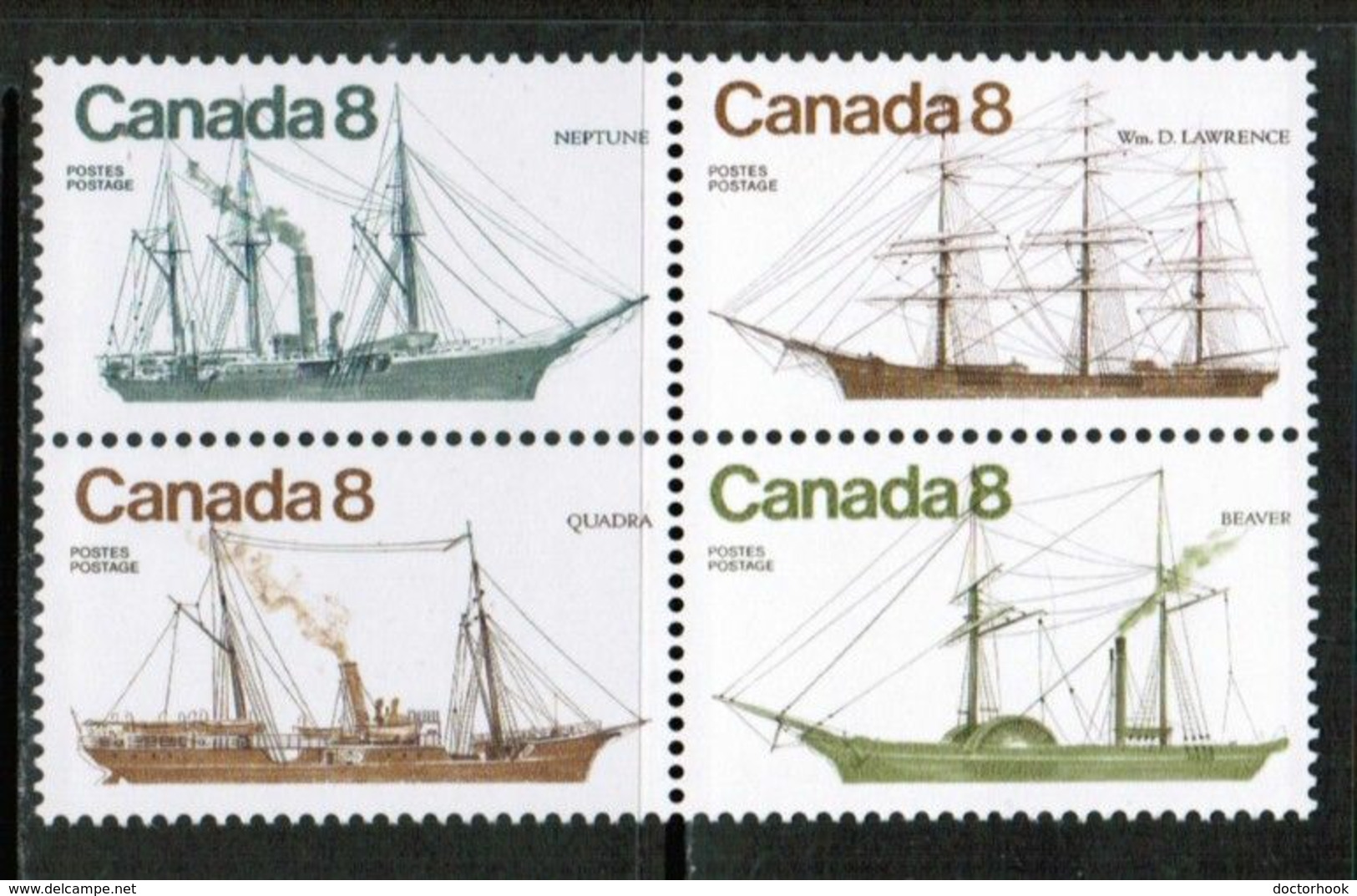 CANADA  Scott # 670-3a* VF MINT LH SE-TENNANT BLOCK Of 4 (Stamp Scan # 727) - Blocks & Sheetlets