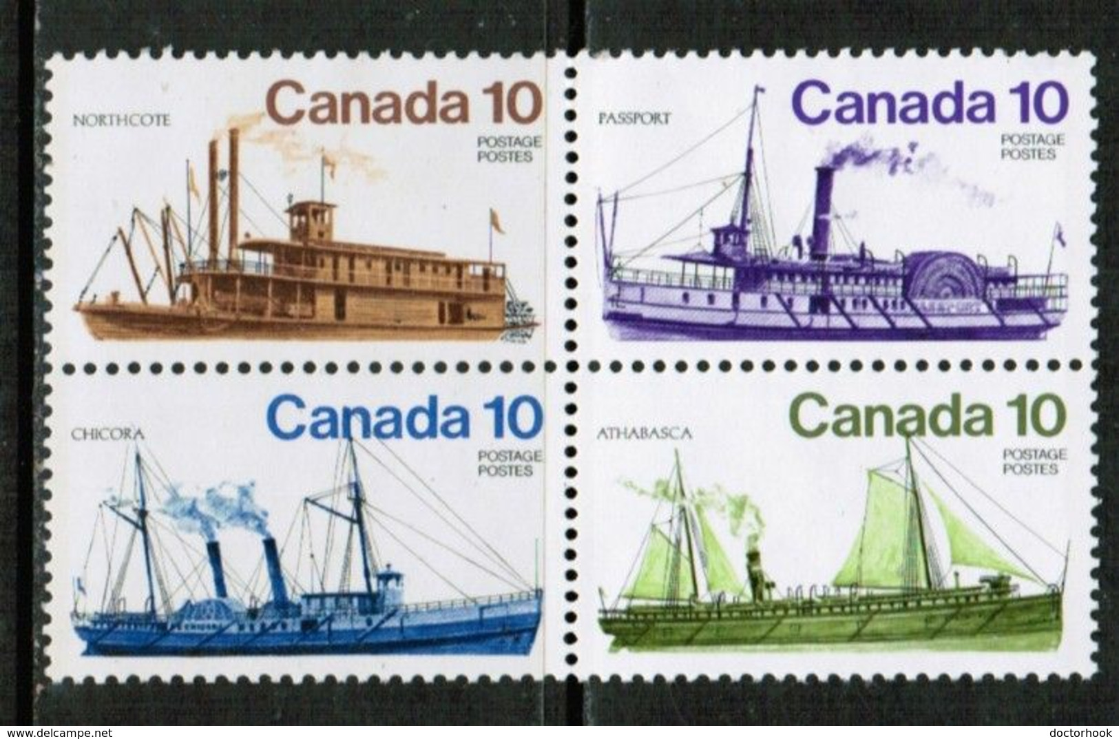 CANADA  Scott # 700-3a* VF MINT LH SE-TENNANT BLOCK Of 4 (Stamp Scan # 727) - Blocs-feuillets