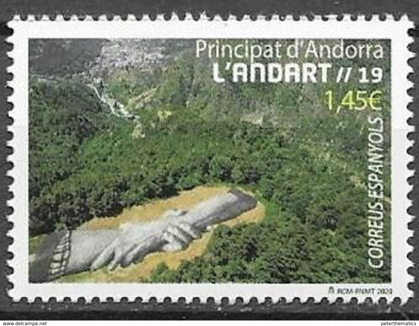 SPANISH ANDORRA,2020, MNH, LAND ART, MOUNTAINS,1v - Other & Unclassified