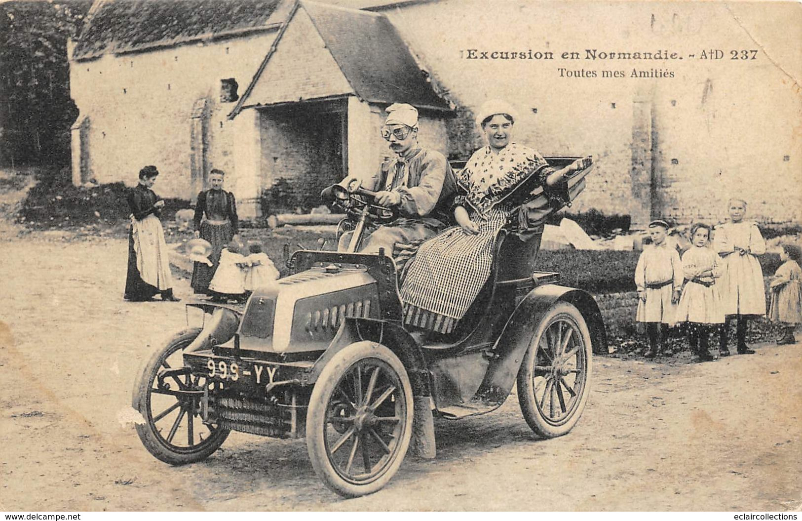 Thème Automobile:    Marque Renault  ? Modèle ?  Excursion En Normandie  (voir Scan) - Voitures De Tourisme