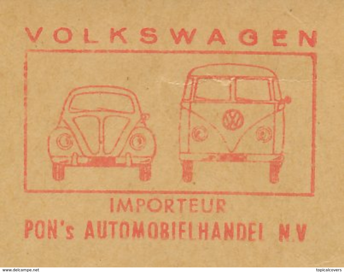 Meter Cut Netherlands 1967 Car - Volkswagen Beetle - Van - Automobili