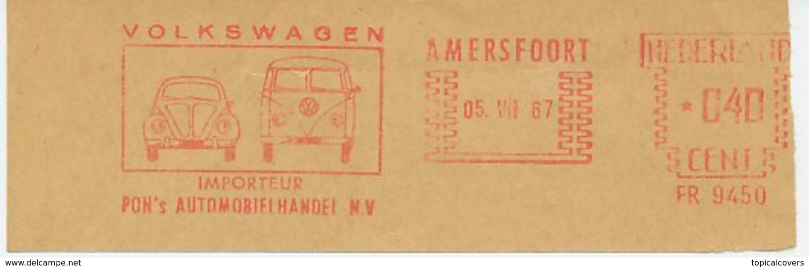 Meter Cut Netherlands 1967 Car - Volkswagen Beetle - Van - Cars