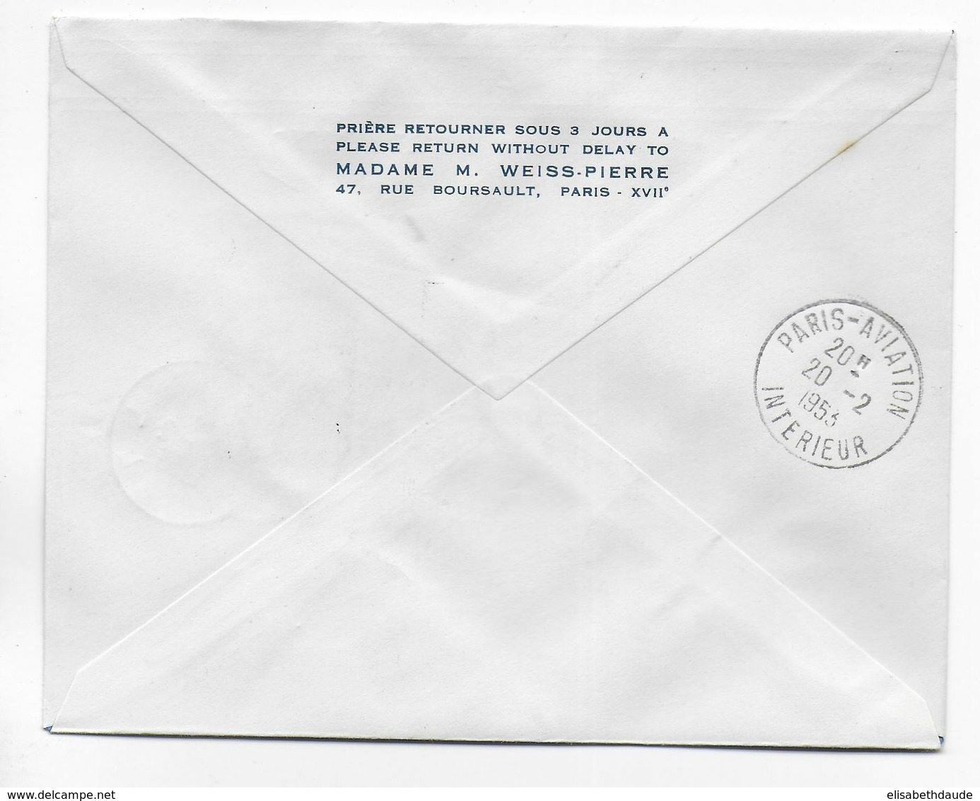 1953 - AOF - ENVELOPPE 1° LIAISON AERIENNE Par AVION à REACTION De DAKAR (SENEGAL) => PARIS - Covers & Documents