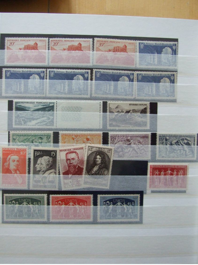 France - bonne collection 1900-1959 neuf*/** avec et sans charn.  35 photos