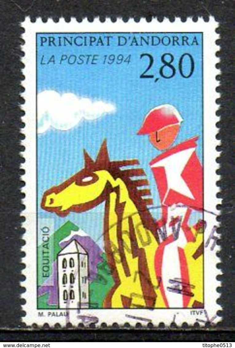 ANDORRE. N°447 Oblitéré De 1994. Equitation. - Salto