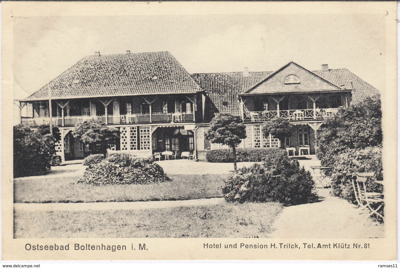 AK - BOLTENHAGEN - Hotel U. Pension Trilck - 1925 - Boltenhagen