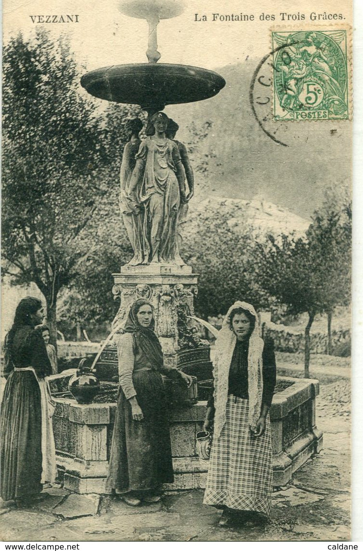 2B-CORSE  -VEZZANI - La Fontaine Des Trois Graces - Collection J.Moretti,Corte - Autres & Non Classés