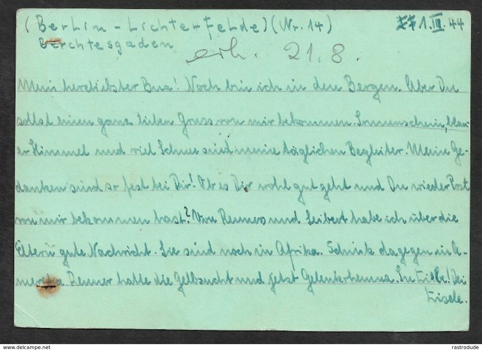 1944 KGF - PRISONNIERS DE GUERRE - KRIEGSGEFANGENE - BERLIN N. CAMP GÉRYVILLE, ALGERIE - CENSURE DU DÉPOT Et FRANÇAISE - Briefe U. Dokumente