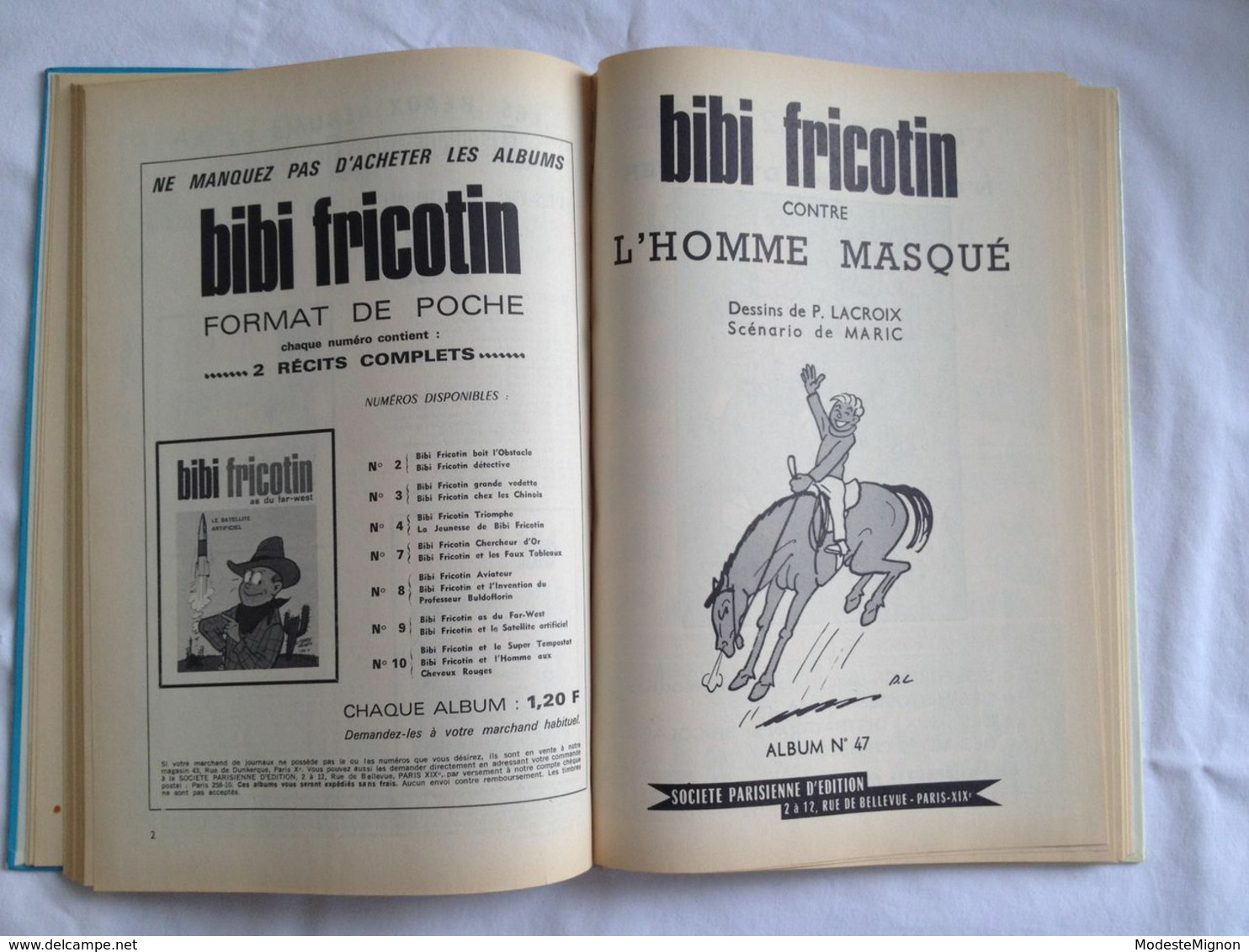 Album recueil de 4 numéros de Bibi Fricotin : n°31, 46, 47, 70