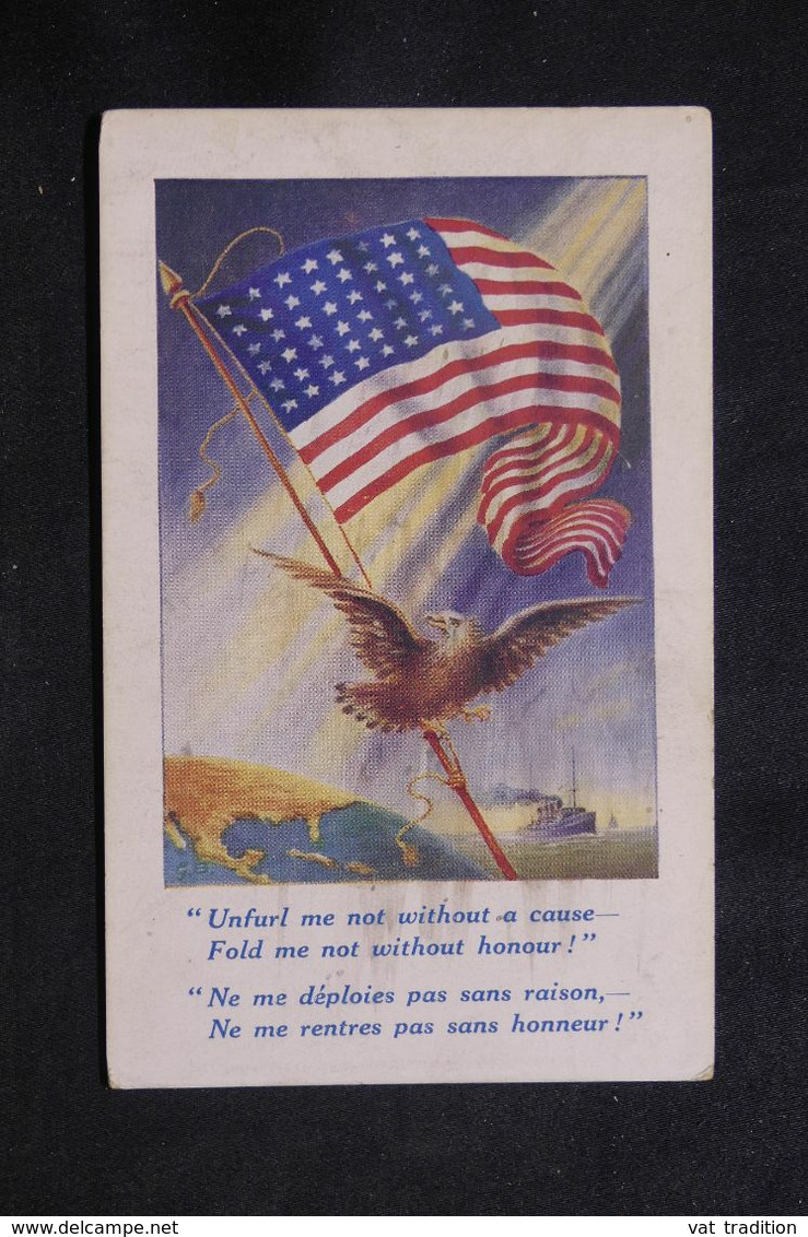 ETATS UNIS - Carte Postale - Patriotique - Drapeau Et Aigle - L 71017 - Other & Unclassified