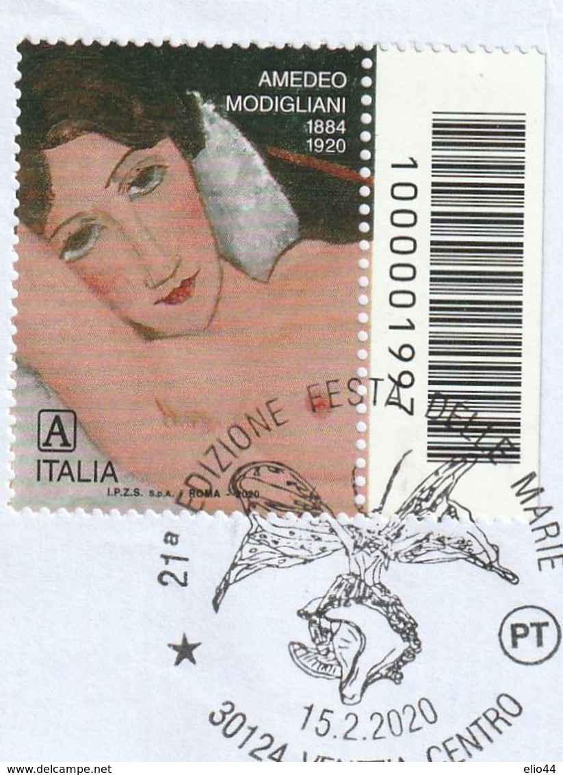 Francobolli - Repubblica - Codice Barre Usato Su Busta - - Bar-code