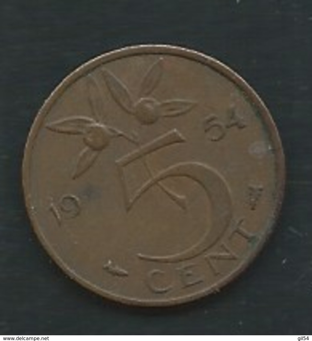 Pays Bas  -  5 Cent  PAYS-BAS 1954   Laupi 13815 - 1948-1980 : Juliana