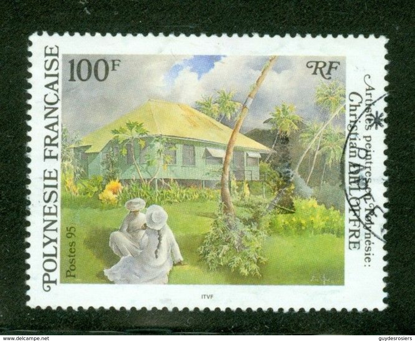 Peintre Christian Daloffre Paintor; Polynésie Française / French Polynesia; Scott # 672; Usagé (3440) - Oblitérés