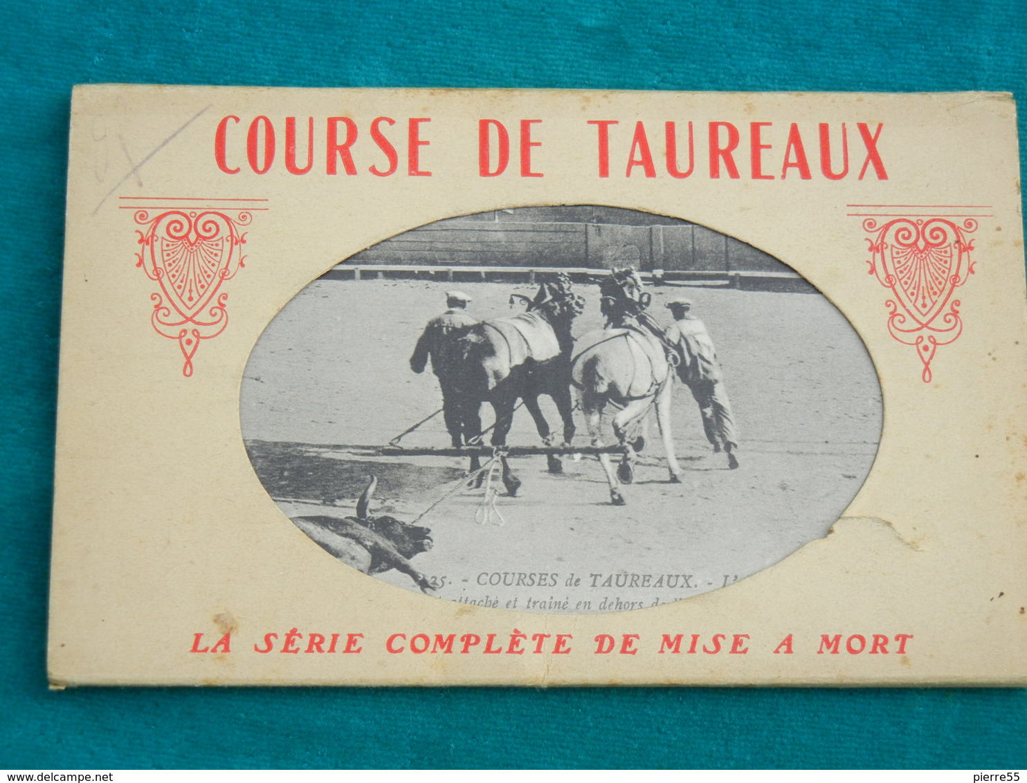 COURSE DE TAUREAUX - CARNET 12 CPA - LA SERIE COMPLETE DE MISE A MORT - Corrida