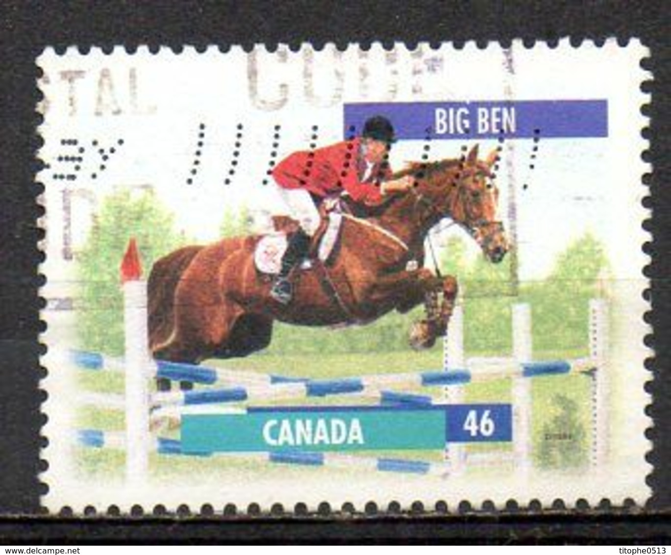 CANADA. N°1665 Oblitéré De 1999. Jumping. - Springreiten