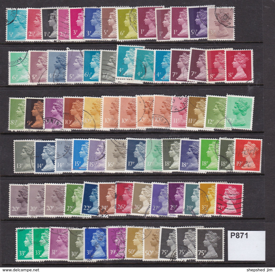 Great Britain Small Accumulation Of Machin Heads (1) - Used Stamps