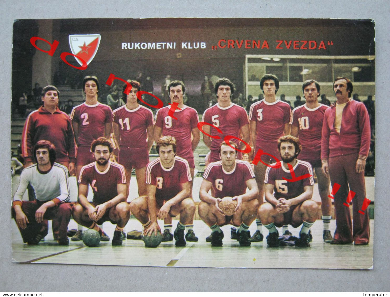 Yugoslavia / Handball Club " RED STAR " - Champion Of SFRJ 1955, 1956. ( Big Postcard ) - Handball