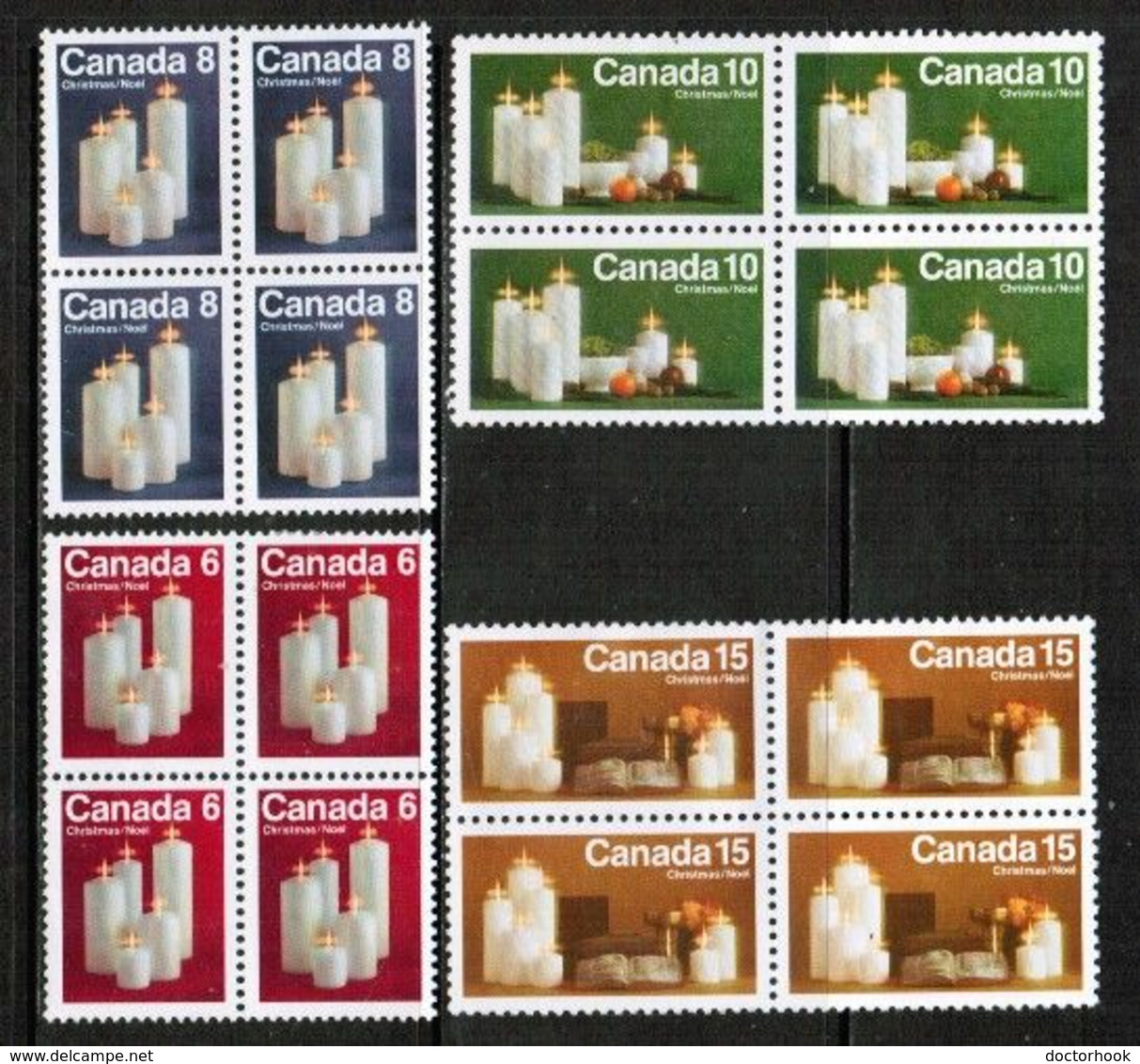 CANADA  Scott # 606-9* VF MINT LH BLOCKS Of 4 (Stamp Scan # 728) - Blocks & Sheetlets