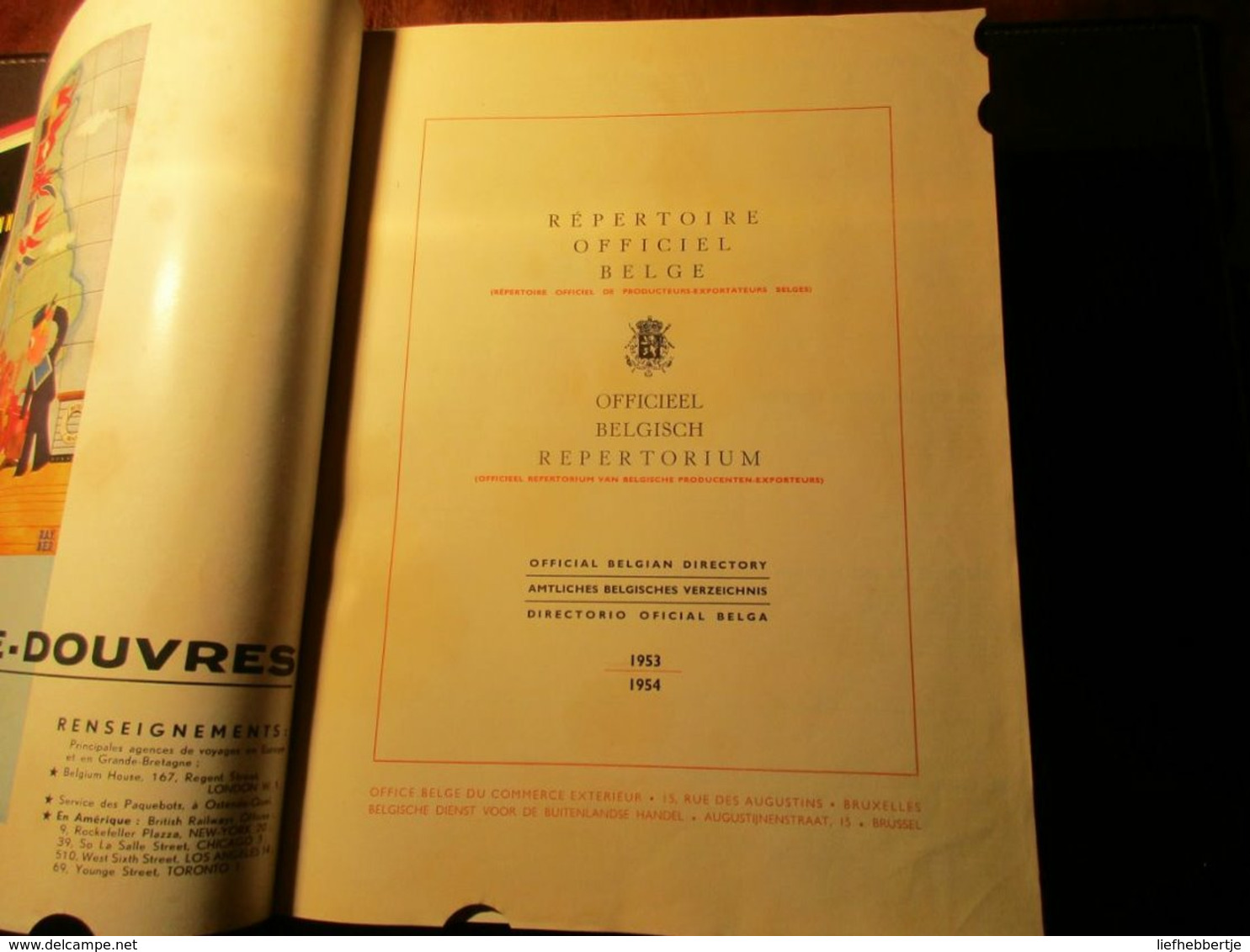 Officieel Belgisch Repertorium - Repertoire Officiel Belge - Adresboek 1953-1954 - History