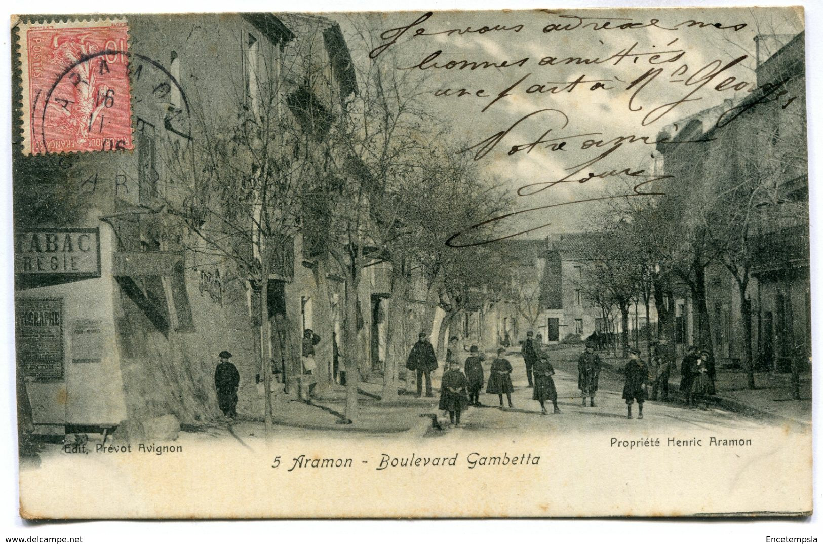 CPA - Carte Postale - France - Aramon - Boulevard Gambetta - 1906 (D13662) - Aramon