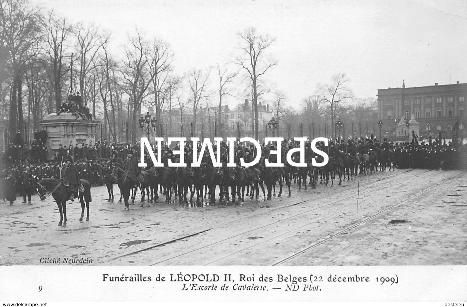 Funérailles De Léopold II Rois Des Belges - L'Escorte De Cavalerie - Personaggi Famosi