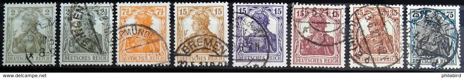 ALLEMAGNE EMPIRE                      N° 96/103                           OBLITERE - Used Stamps