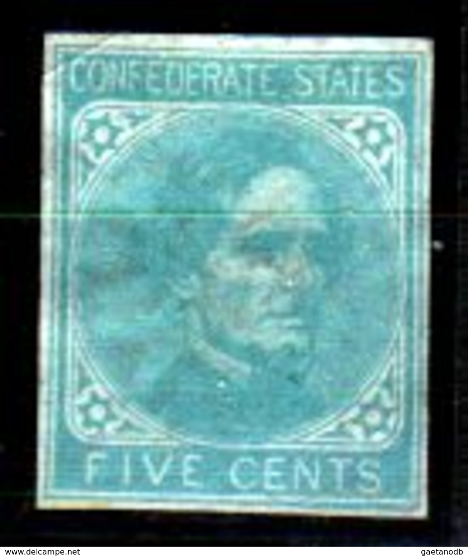 B396-U.S.A. Confederati 1862 (sg) NG - Senza Difetti Occulti - 1861-65 Etats Confédérés