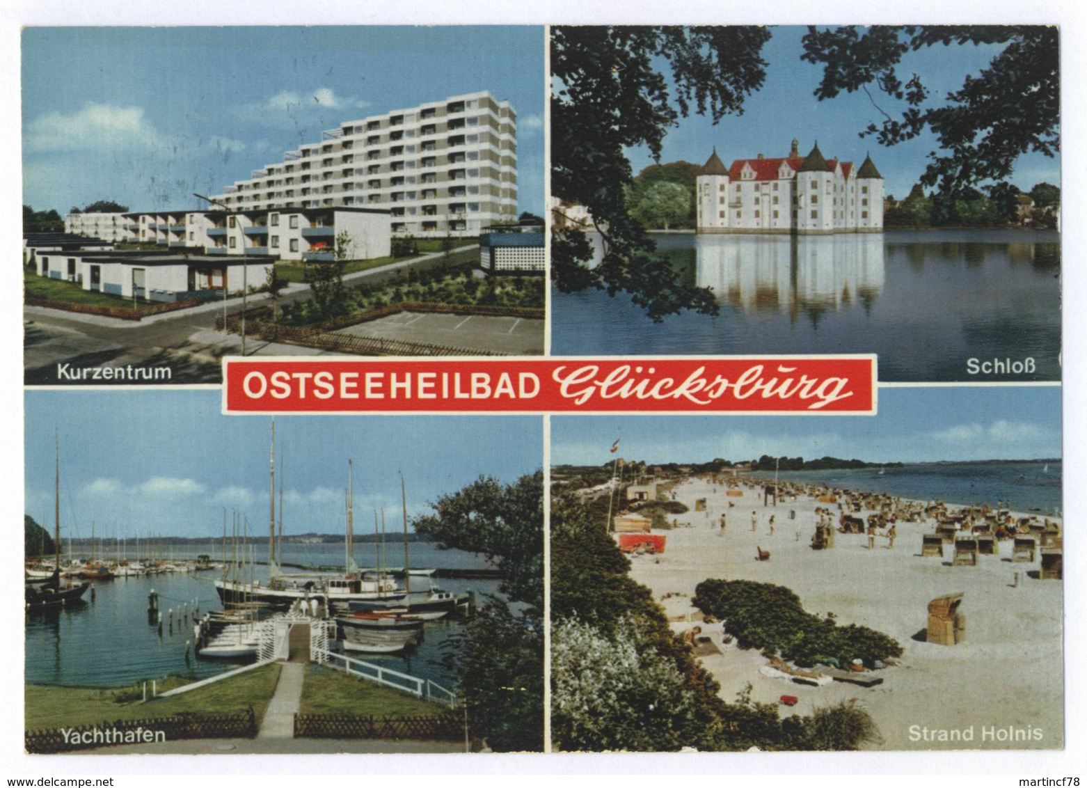 Ostseeheilbad Glücksburg 1973 Kurzentrum Yachthafen Schloß Strand Holnis - Gluecksburg