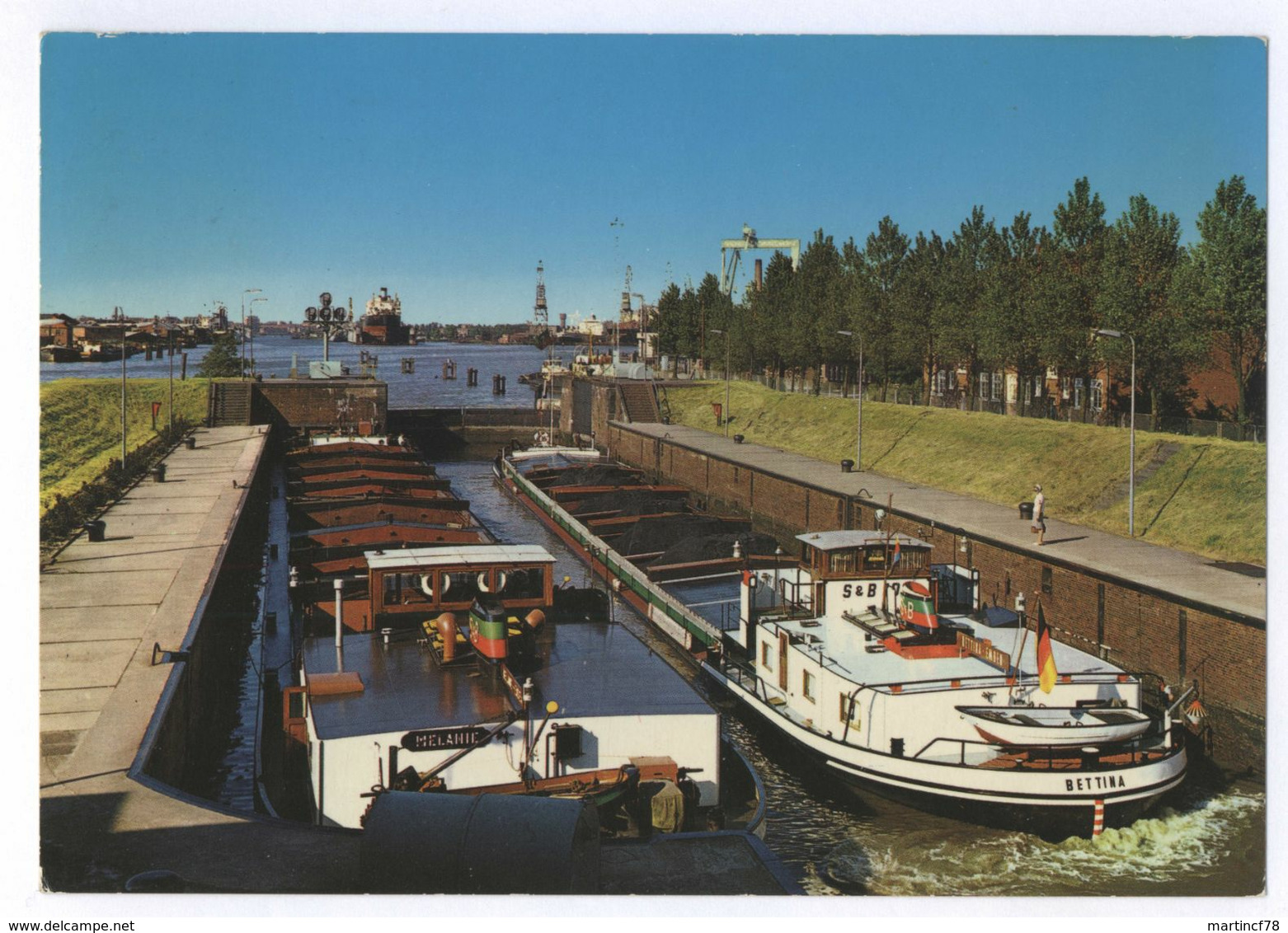 Emden Hafen Große Seeschleuse 1973 - Emden