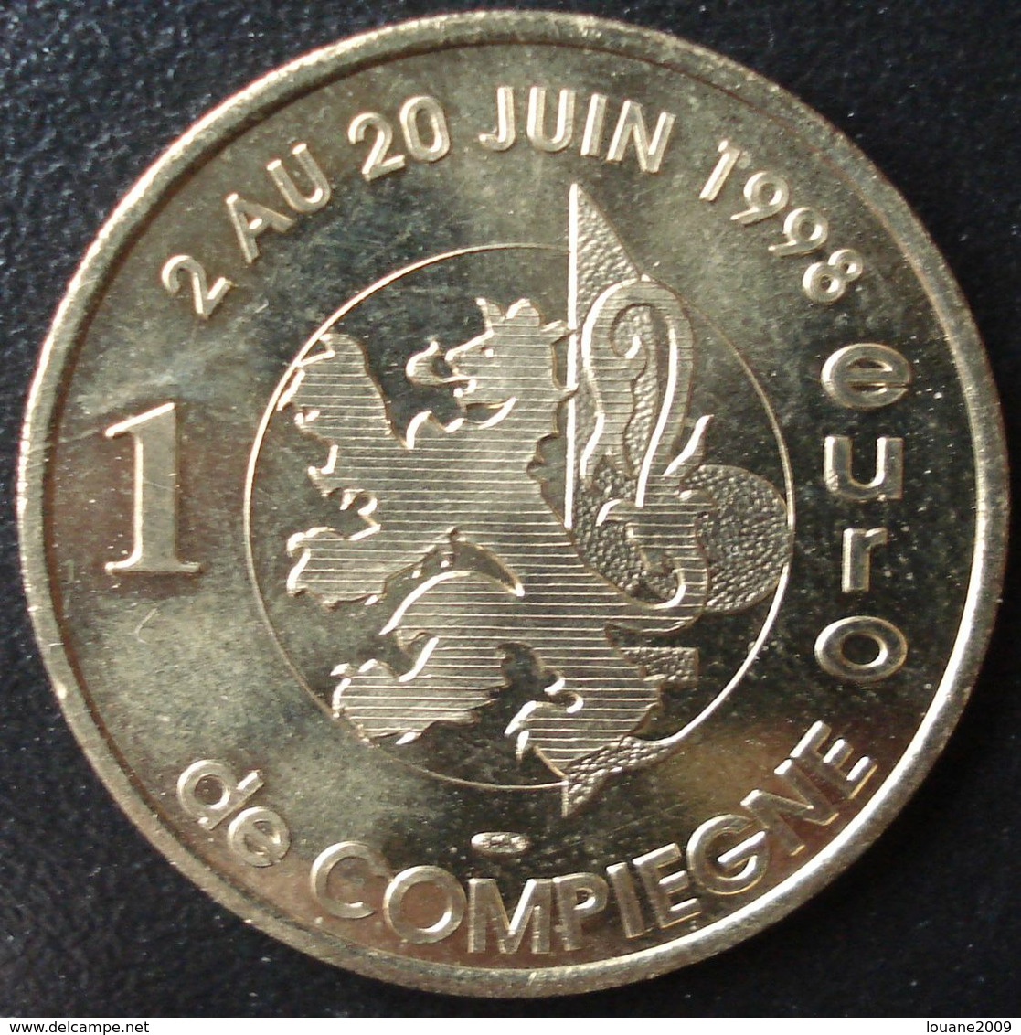 France - Pièce De Monnaie Jeton 1 Euro Compiègne Euros Des Villes 1 Au 20 Juin 1998 - Euros Des Villes