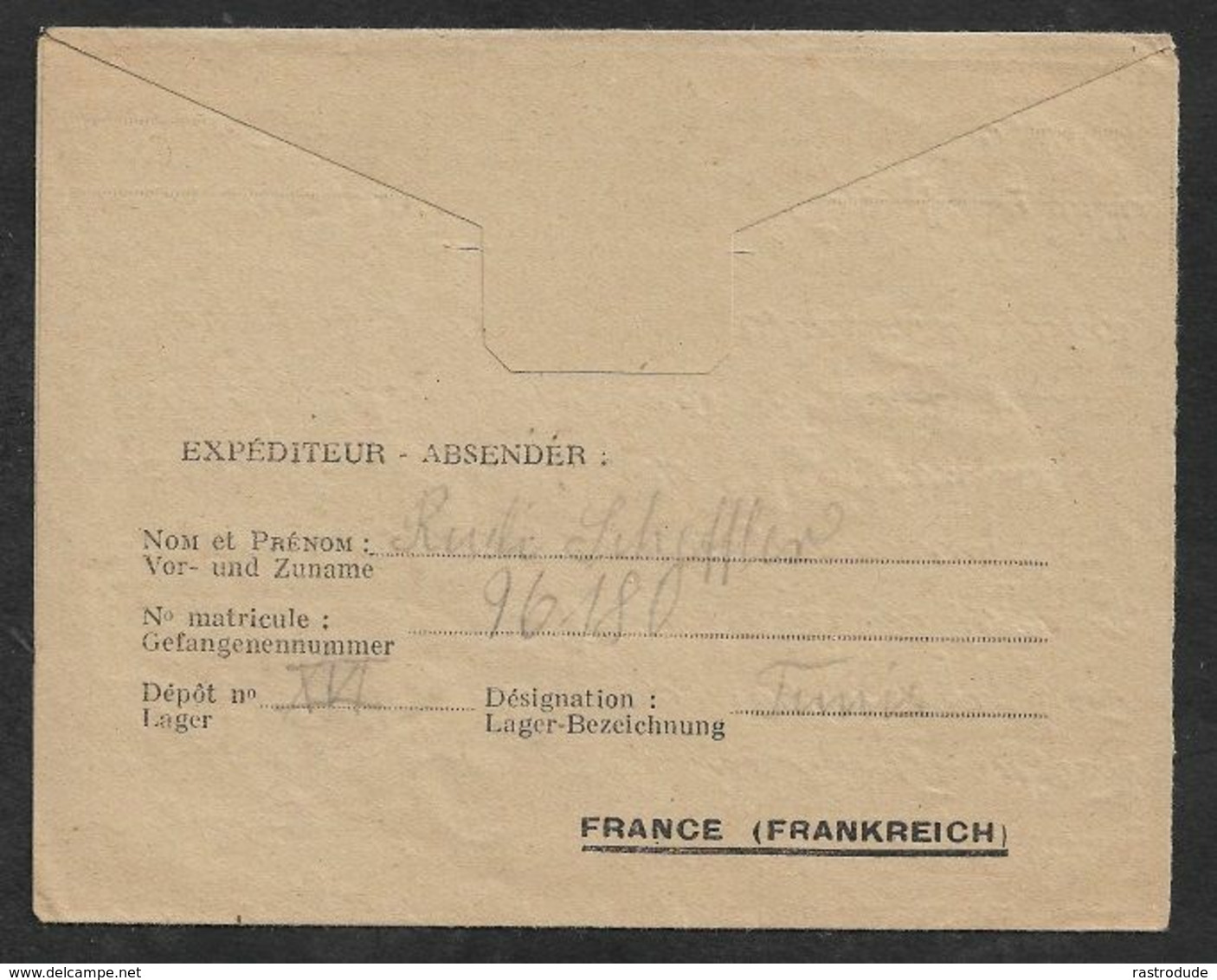1946 KGF - PRISONNIERS DE GUERRE - KRIEGSGEFANGENE - TUNISIE CAMP XVI SOUSSE A CHEMNITZ - CENSURE DU CAMP - Covers & Documents