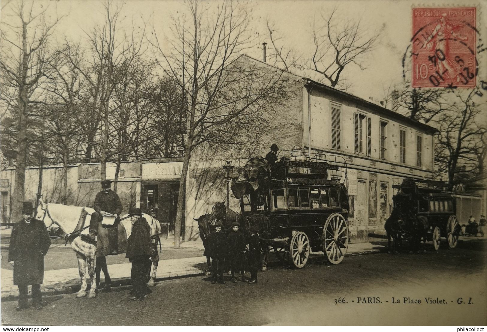 Paris (75) LA Place Violet (animee) 1904 - Nahverkehr, Oberirdisch