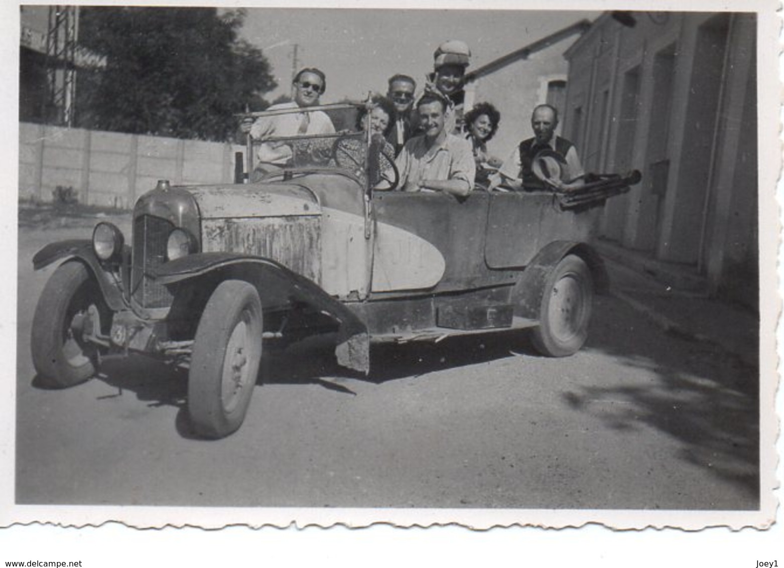 Photo Voiture  Années 30  Avec Familles Format 9/6 - Cars