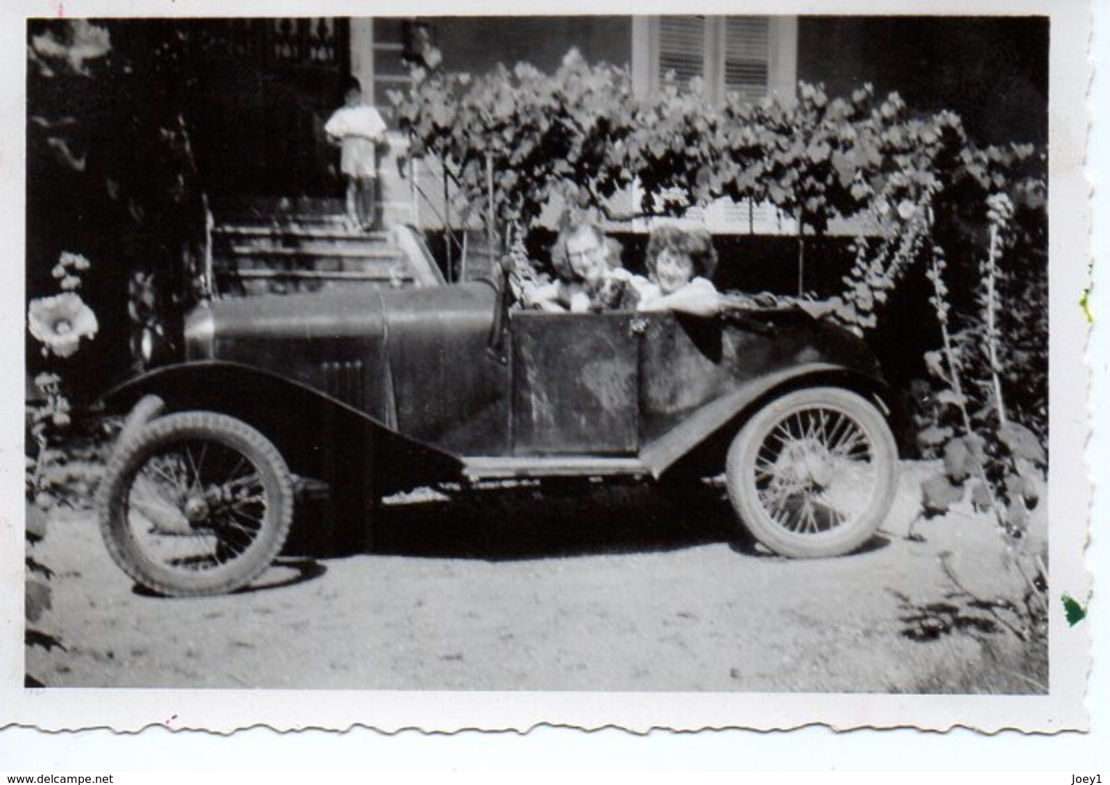 Photo Voiture Ancienne Avec Enfant  Format 9/6 - Automobile
