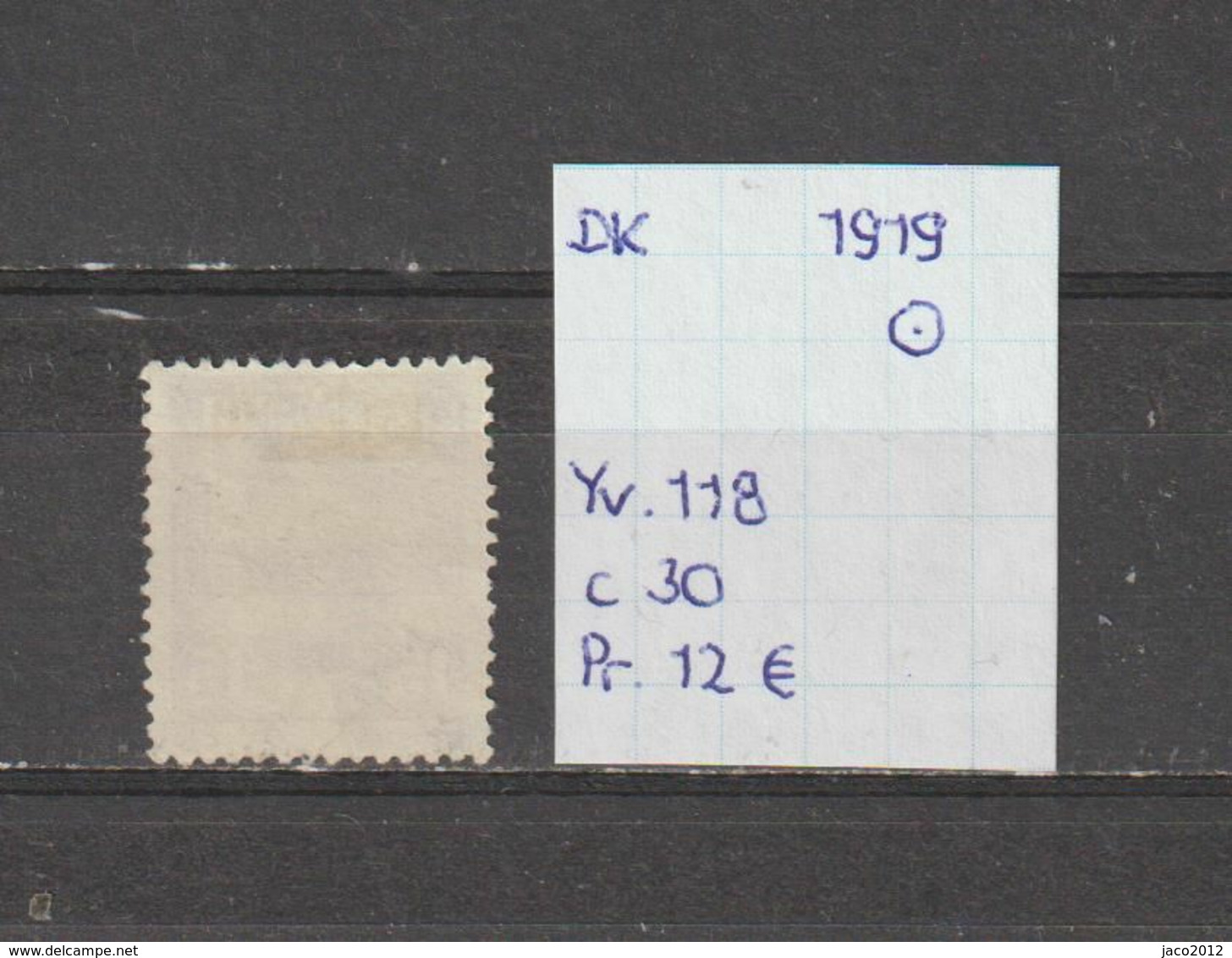 Denemarken 1919 - Yv. 118/Mi. PM 2 15ore Gest./obl./used - Usado