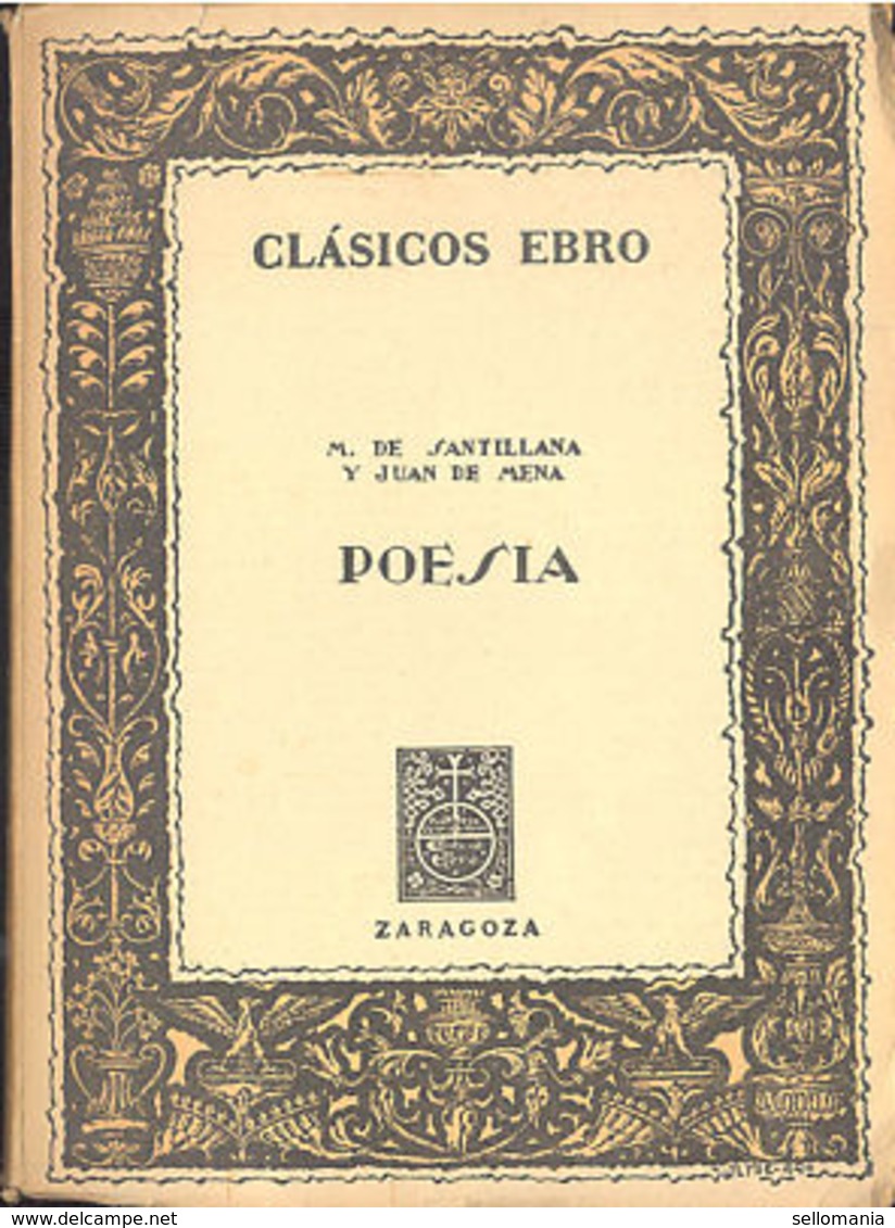 POESIA MARQUES DE SANTILLANA Y JUAN DE MENA CLASICOS EBRO 1969      TC11979 A6C2 - Otros & Sin Clasificación