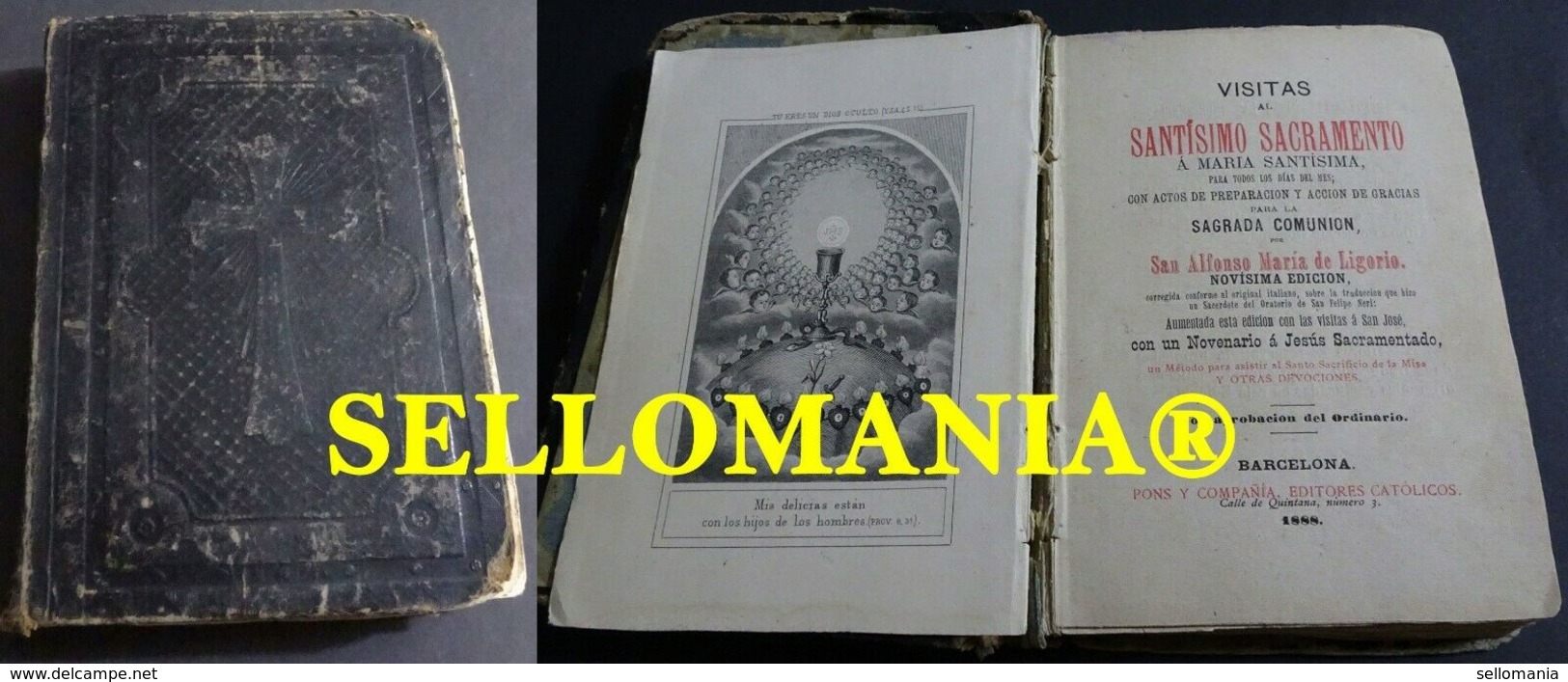 VISITAS AL SANTISIMO SACRAMENTO AÑO 1888 PONS Y COMPAÑIA EDITORES  TC23820 A5C1 - Sonstige & Ohne Zuordnung