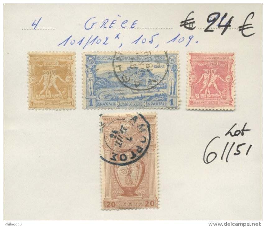 101 102 *  105  109 Ø   Cote 24 € - Used Stamps