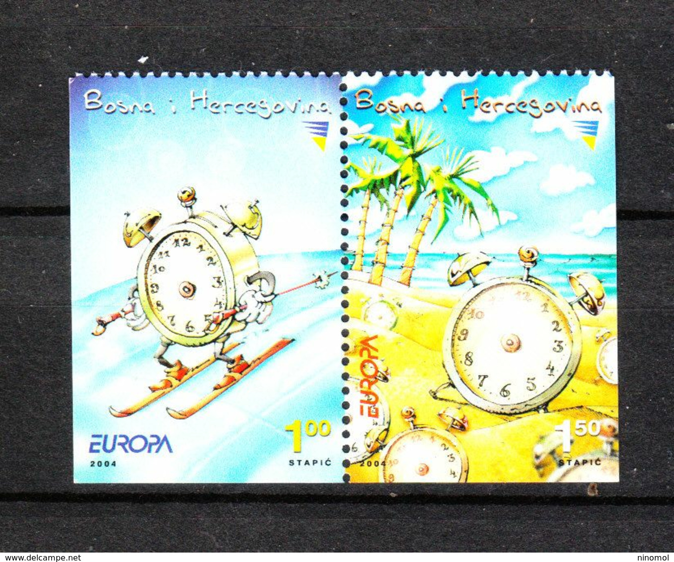 Bosnia   -  2004. Europa; Sveglia Simbolicamente " Vacanze ". Symbolically Alarms "Holidays" Complete MNH Series - Horlogerie