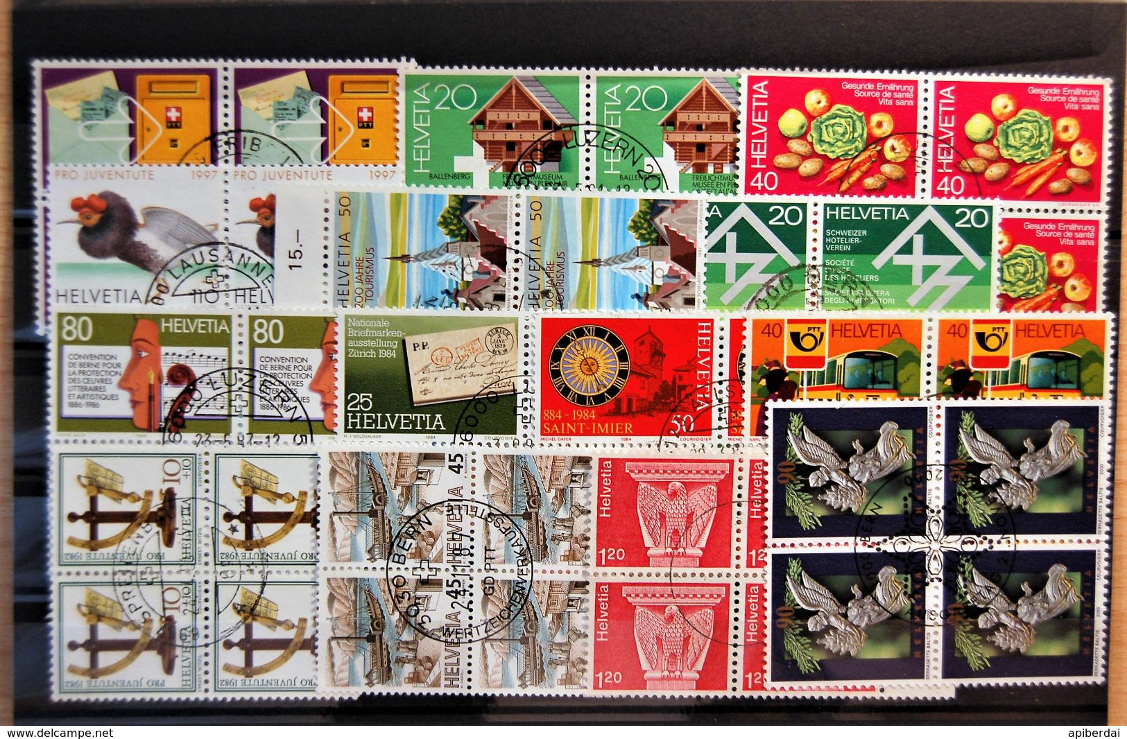 Suisse Switzerland -  14 Blocs Of 4 Stamps Used - Collections