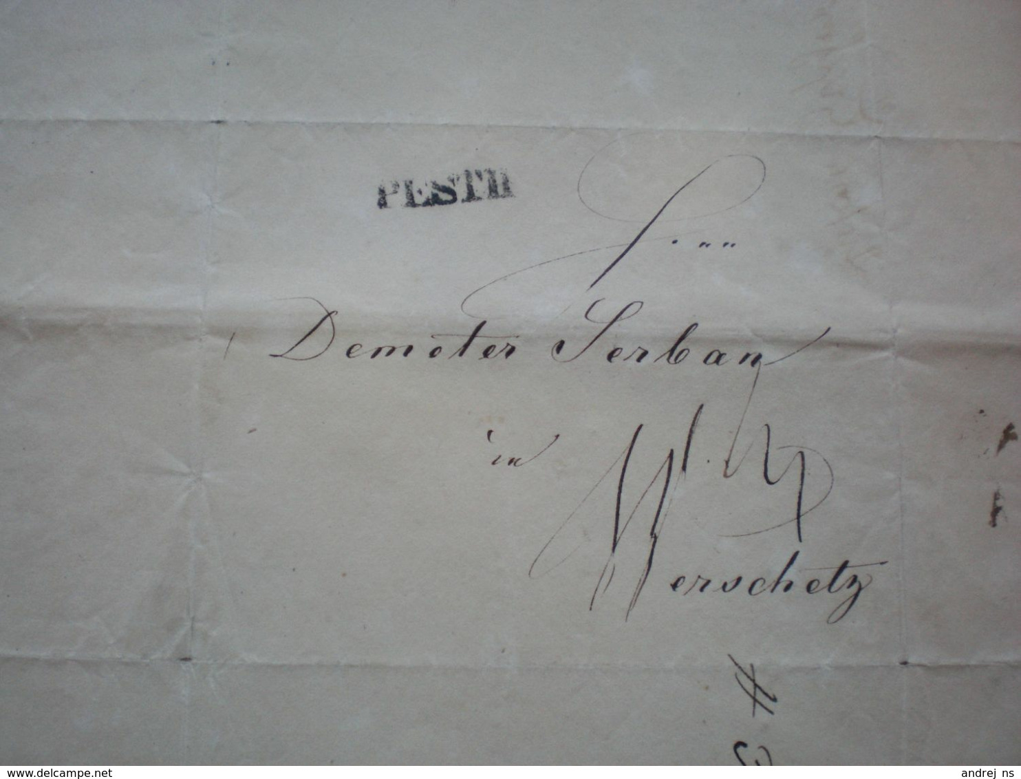 Ex Offo Pesth To Wersecz Vrsac Banat 1839 - ...-1867 Préphilatélie