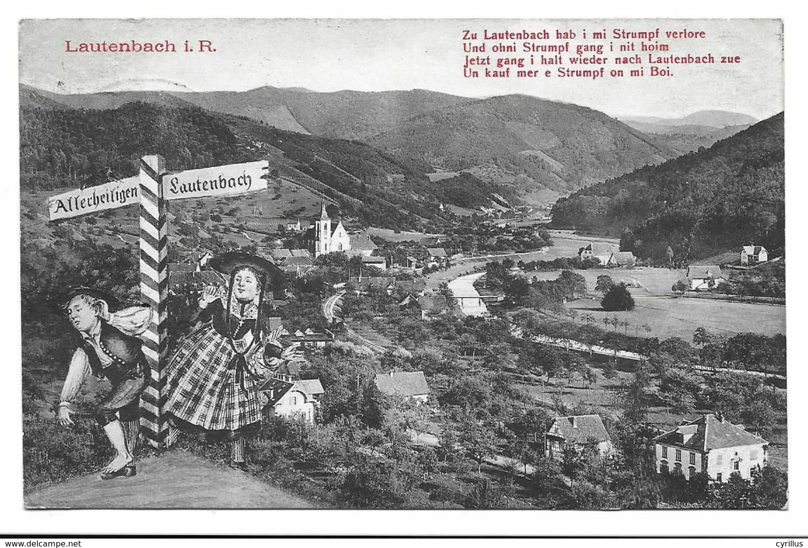 CPA -  LAUTENBACH I.R (cachet Zug Appenweier) - Oberkirch