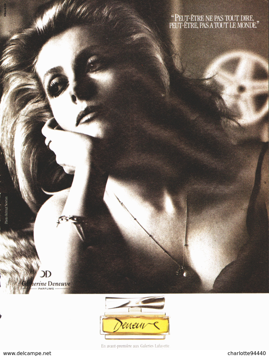 PUB PARFUM   ( DENEUVE ) Avec " CATHERINE DENEUVE " 1989  ( 1 ) - Zonder Classificatie