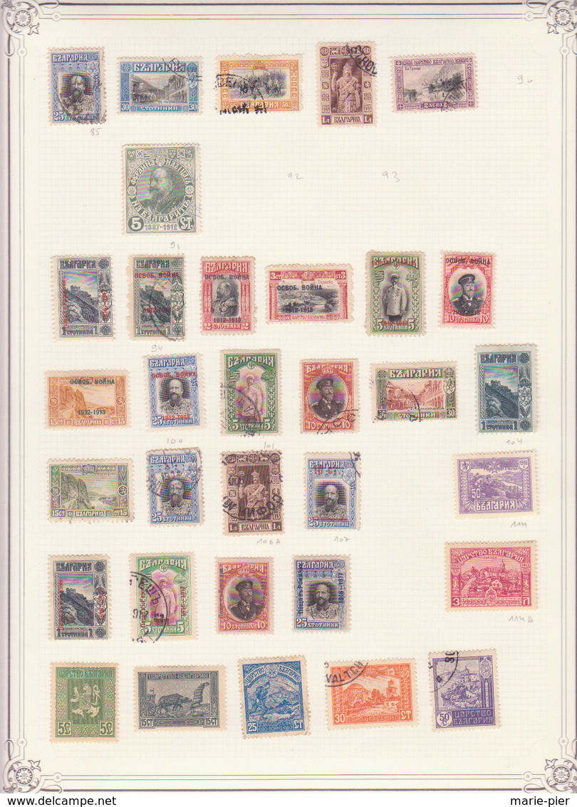 Timbres Bulgarie de 1879 à 2002 + avion + Taxe + Express + service + guerre